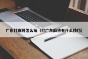 广东打麻将怎么玩（打广东麻将有什么技巧）