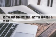 打广东麻将各种牌型图片（打广东麻将是什么意思）